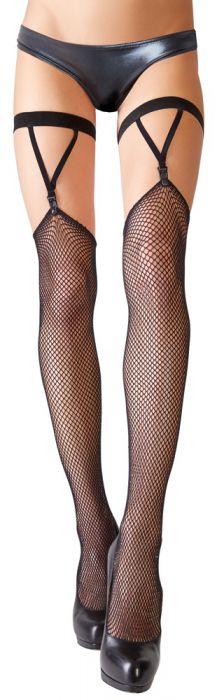 COTELLI+COLLECTION+%2D+NET+STOCKIGE+WITH+VELVET+GARTERS