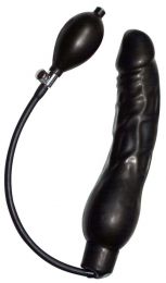 BLACK LATEX BALLOON ANAL DILDO