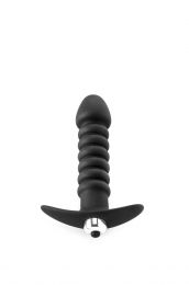Zenn - Premium Ribbed Butt Plug With Vibrating Bullet