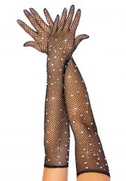 LEG AVENUE - RHINESTONE OPERA LENGTH GLOVES