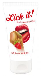 LICK IT - EROTIC MASSAGE GEL STRAWBERRY 50ML