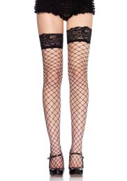 LEG AVENUE - FENCE NET THIGH HIGHS BLACK