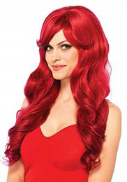 LEG AVENUE - LONG WAVY RED WIG