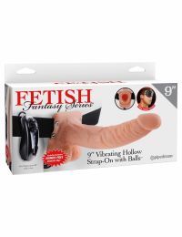 Fetish Fantasy - Hollow Strap-on Vibrating 9'' Flesh