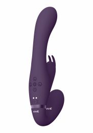 VIVE - SUKI VIBRATING STRAPLESS STRAP-ON RABBIT PURPLE